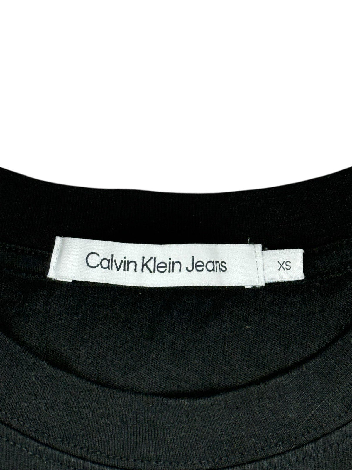 Calvin Klein Black Embroidered Cotton Top XS