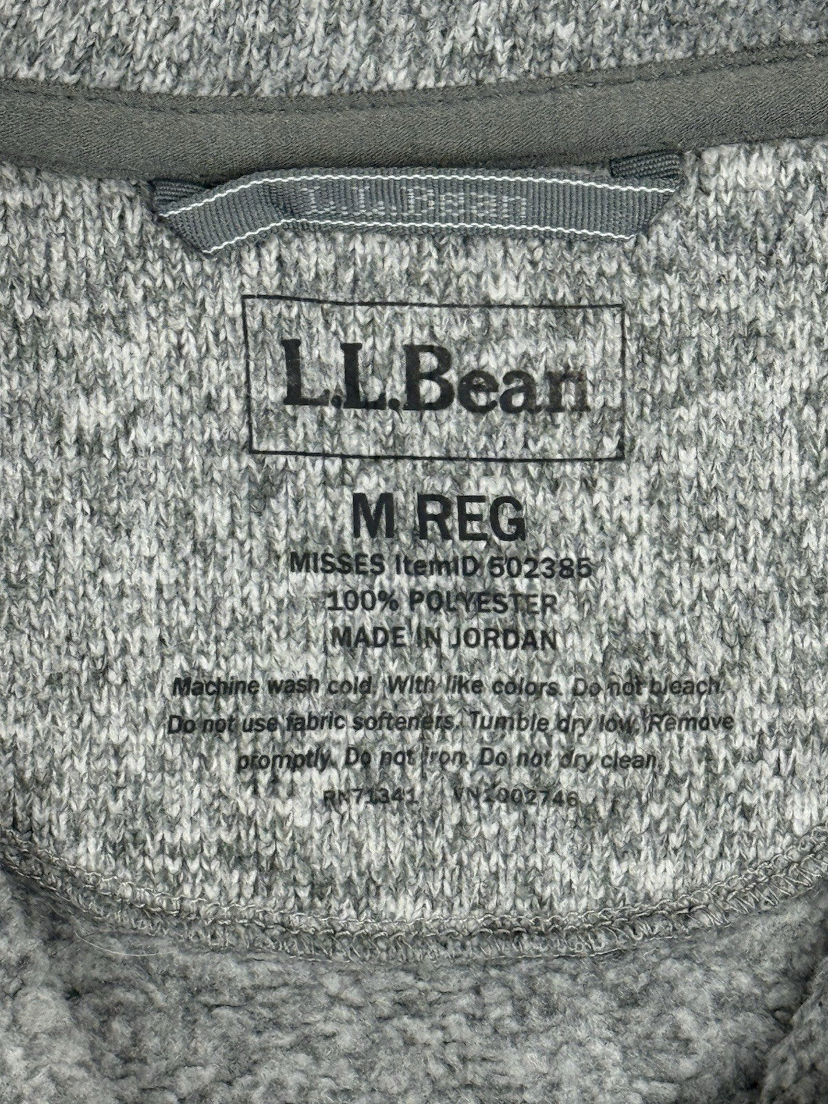 LL Bean Grey Zip Gillet Bodywarmer Medium