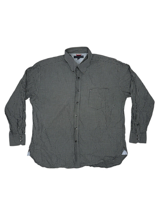 Tommy Hilfiger Black Check Collared Shirt 2XL