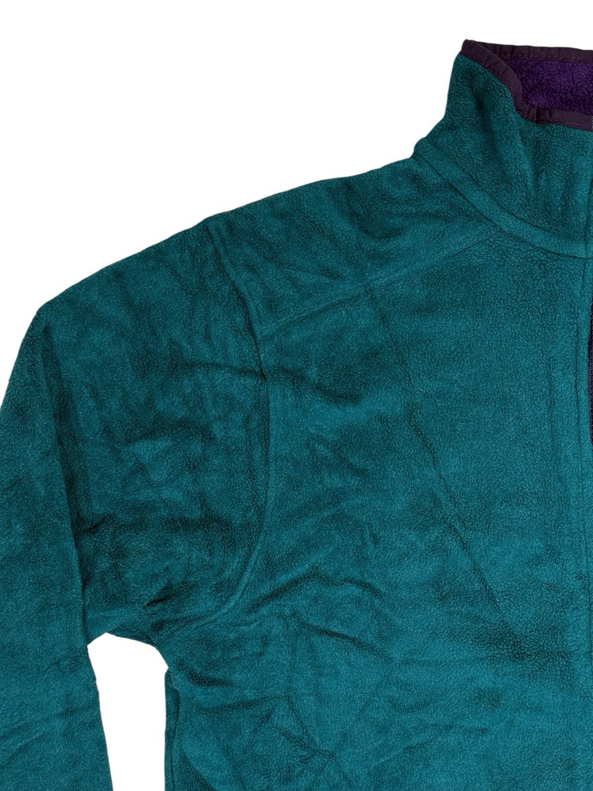 LL Bean Vintage Green Polartec Fleece Zip Jacket Medium