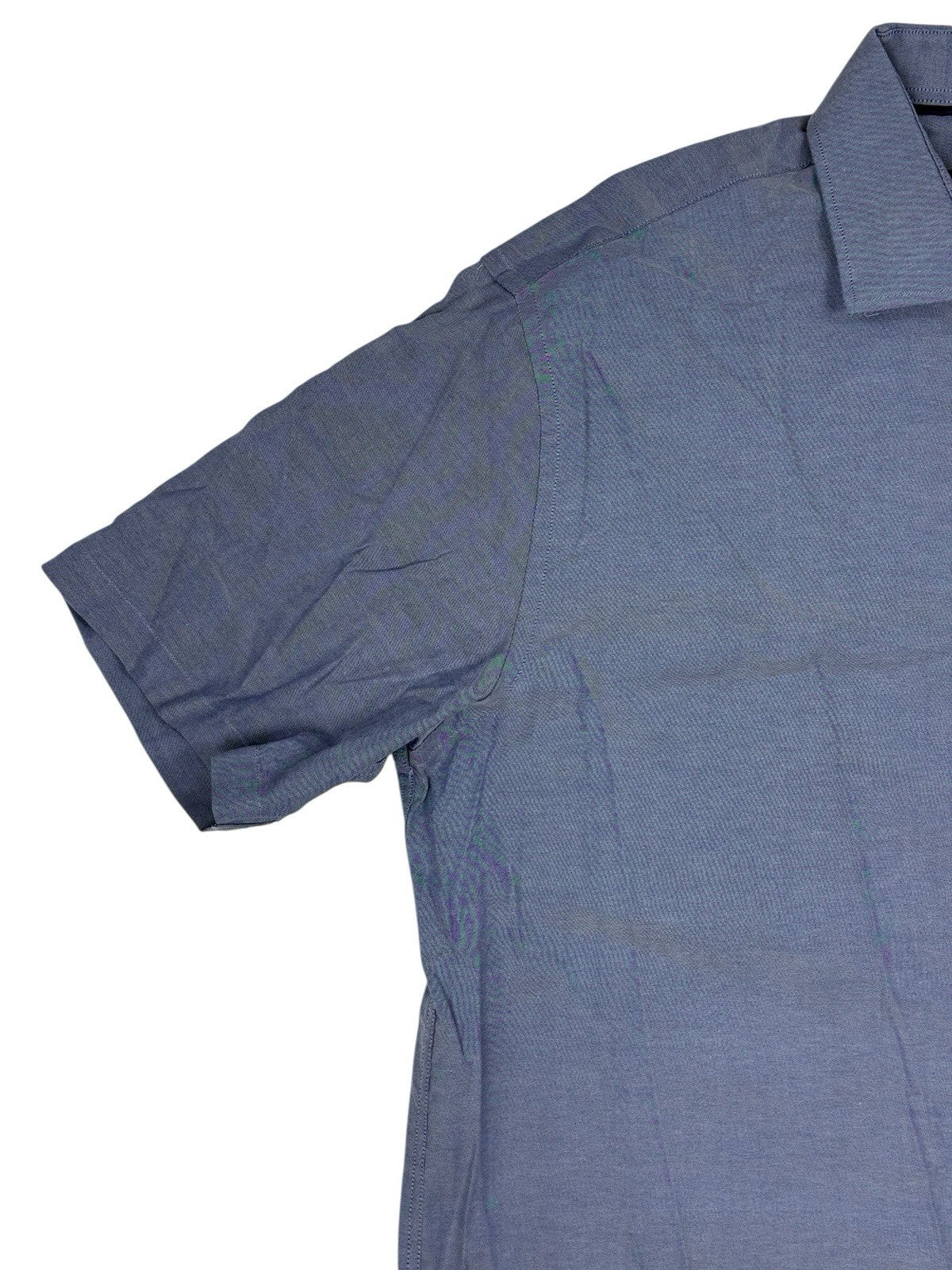 Tommy Hilfiger Blue Regular Fit Short Sleeve Collared Shirt Large