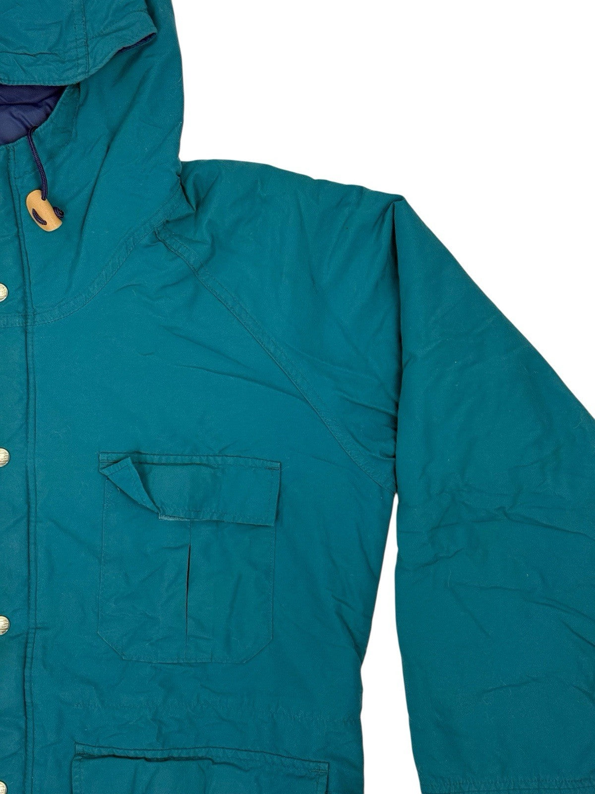 LL Bean Vintage Green Baxter State Parka Zip Jacket Large
