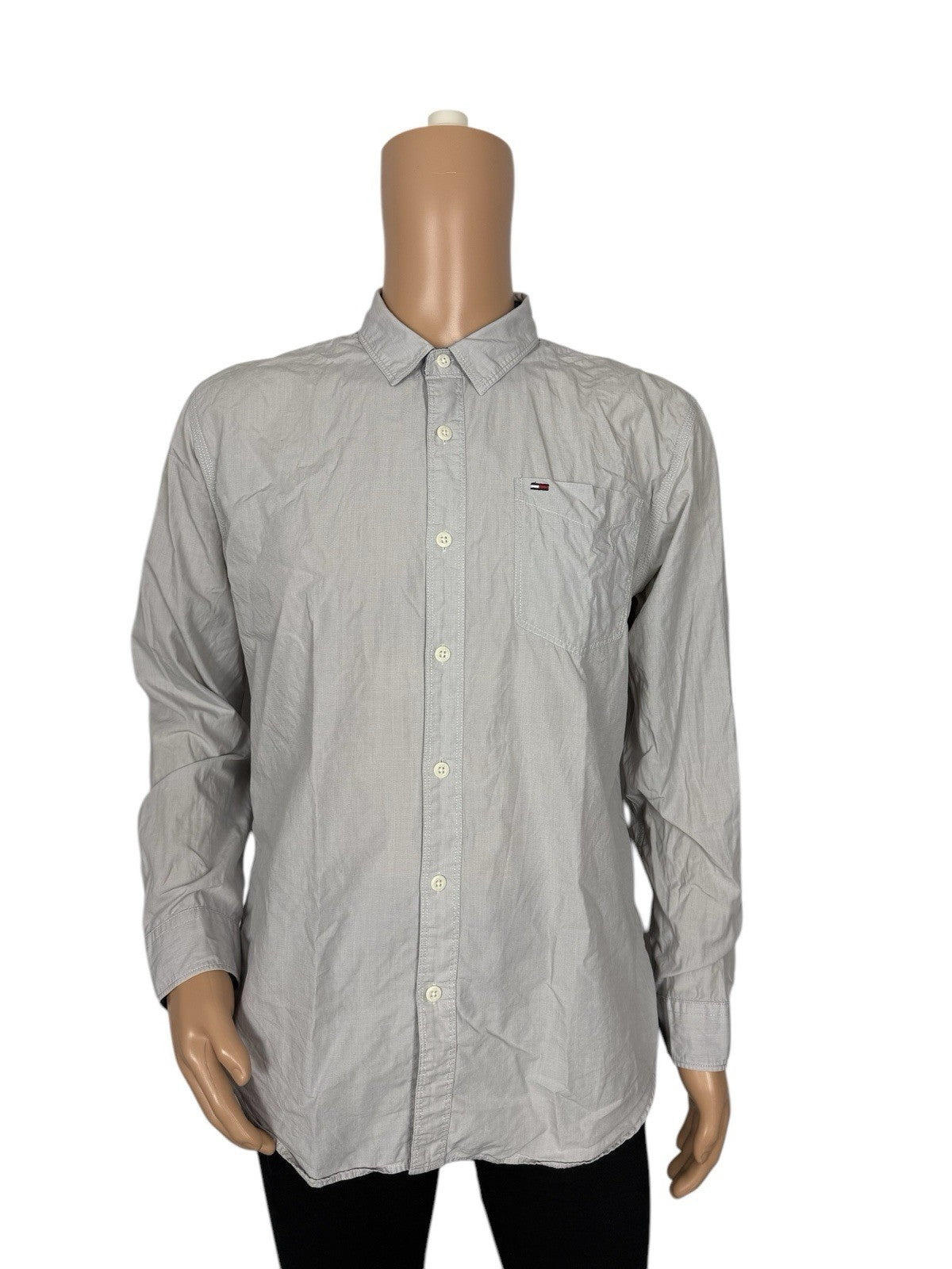Tommy Hilfiger Grey Cotton Shirt XL