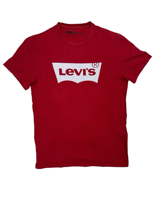 Levi's Red Batwing Logo Printed Standard Fit Top Small