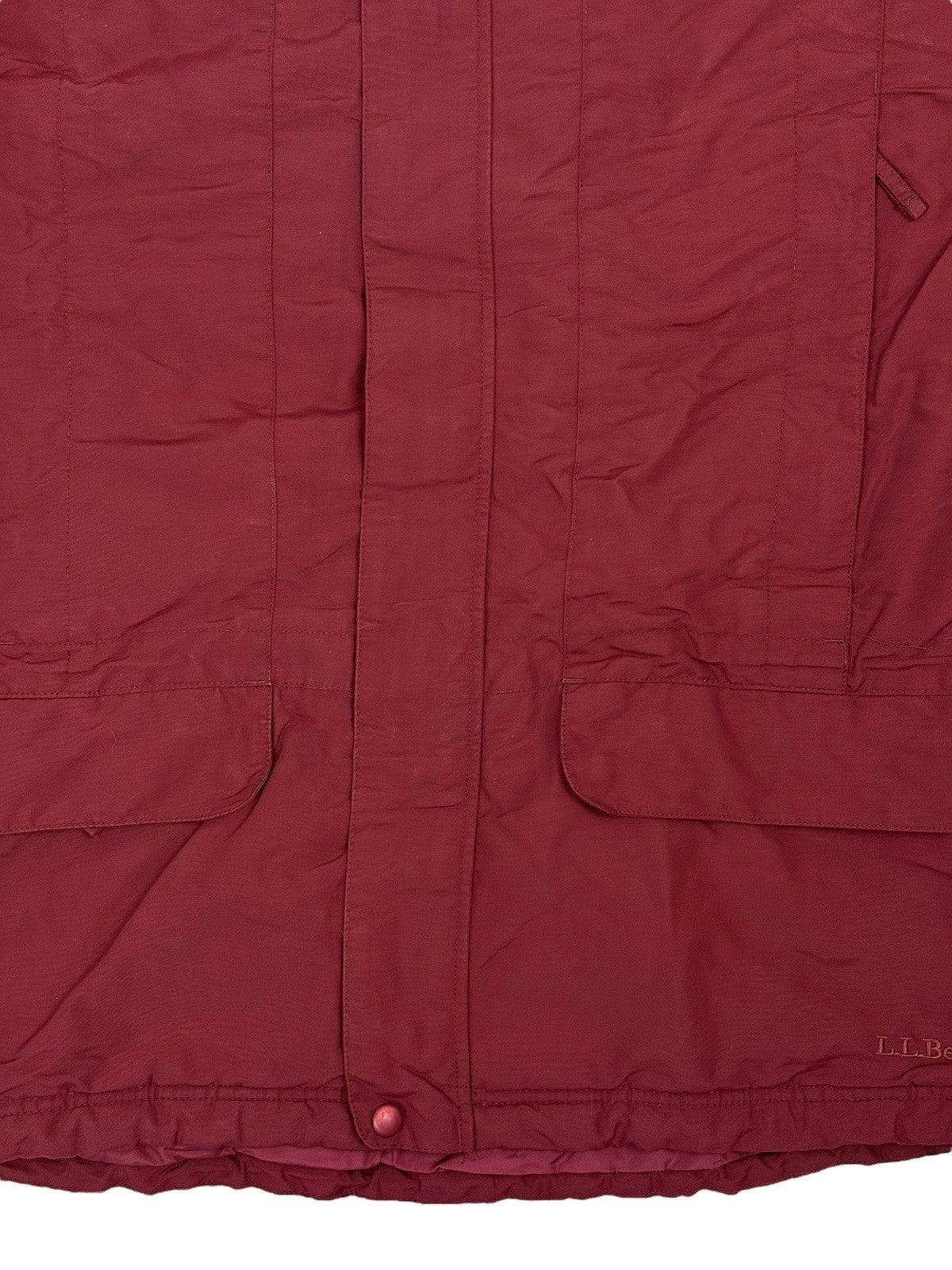 LL Bean Burgundy Primaloft Insulated Jacket Medium