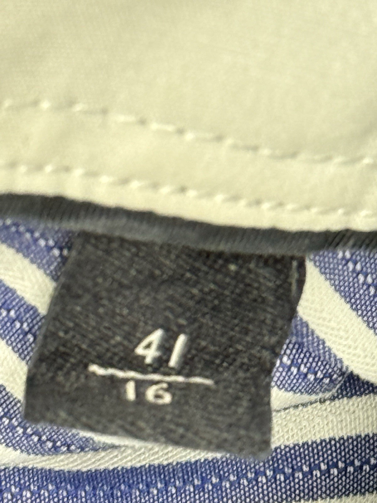 Tommy Hilfiger Blue Striped Shirt 16 Collar