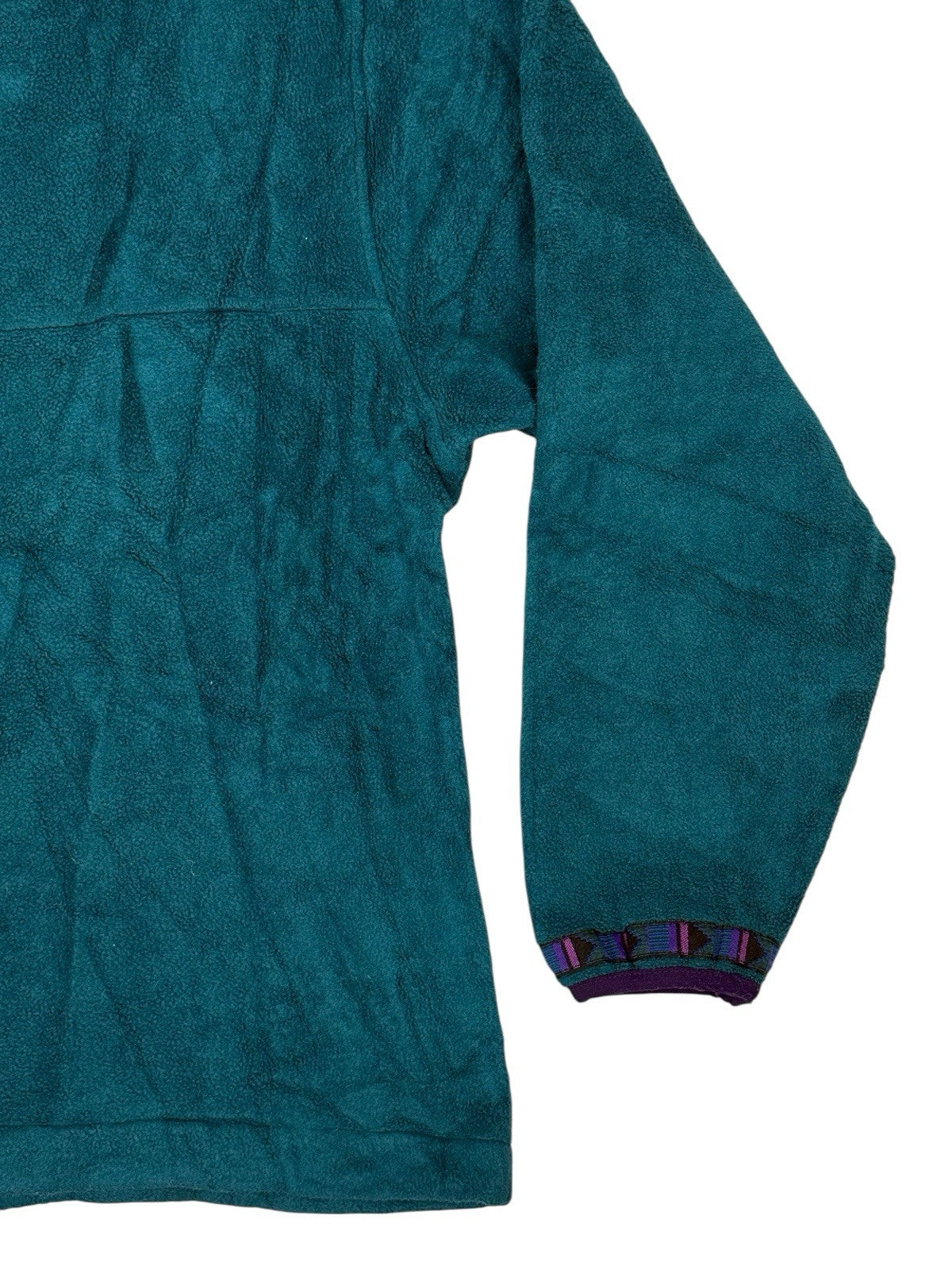 LL Bean Vintage Green Polartec Fleece Zip Jacket Medium