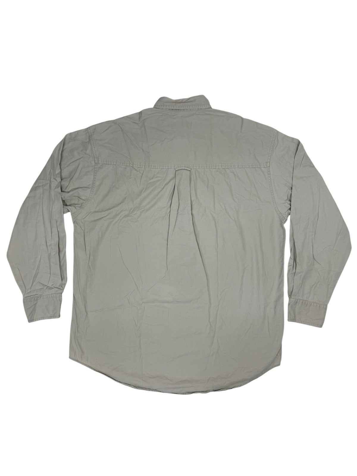 Chaps Ralph Lauren Retro Beige Cotton Shirt Medium