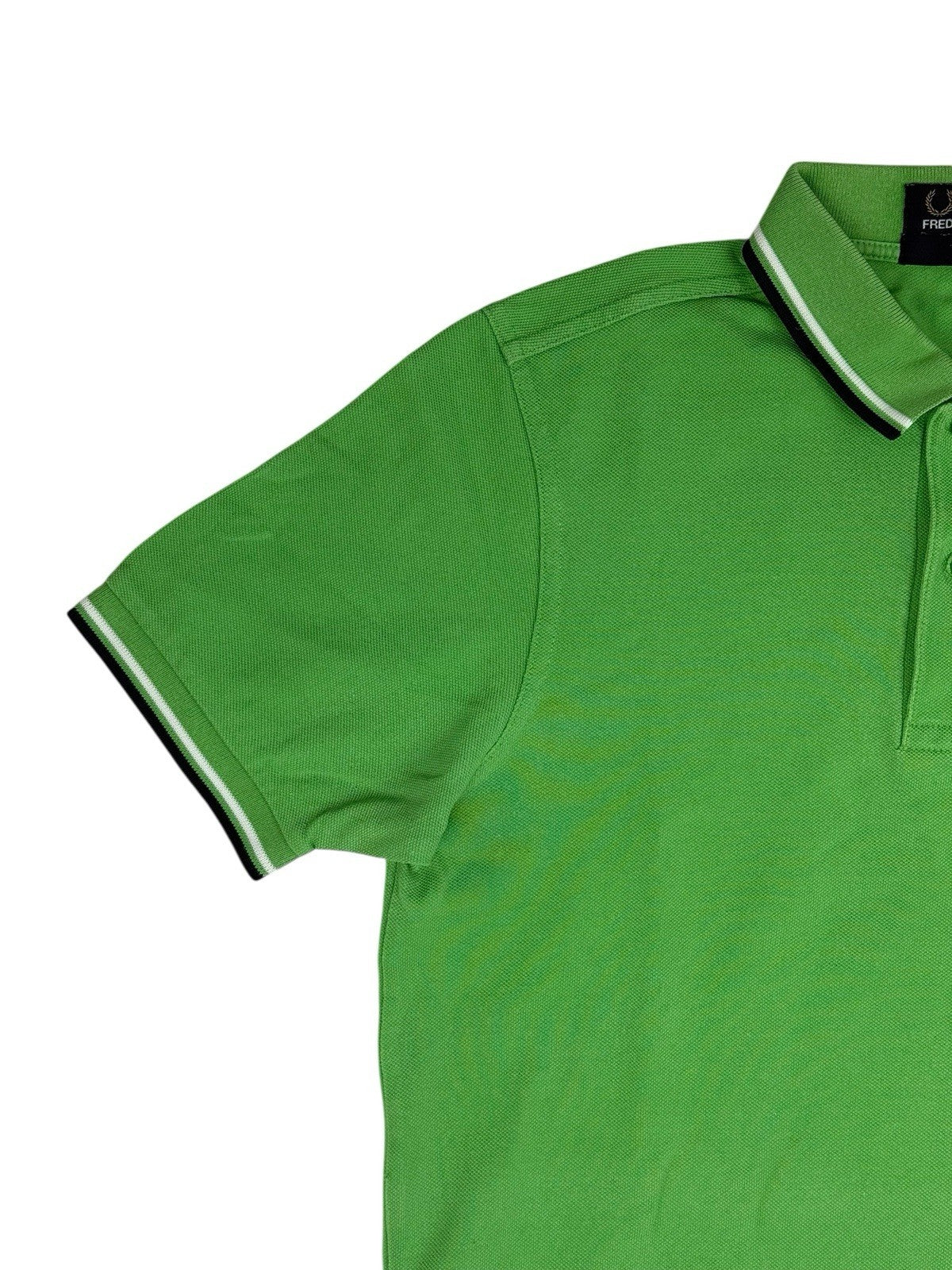 Fred Perry Green Slim Fit Polo Top Small