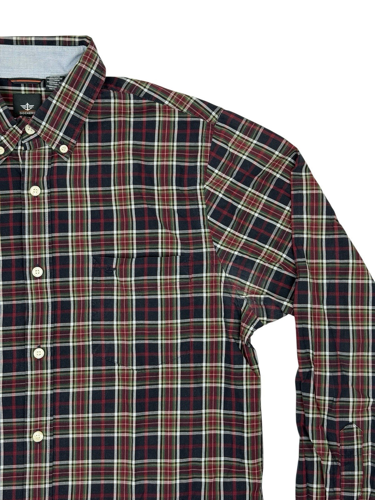 Dockers Multicoloured Plaid Cotton Collared Shirt Medium