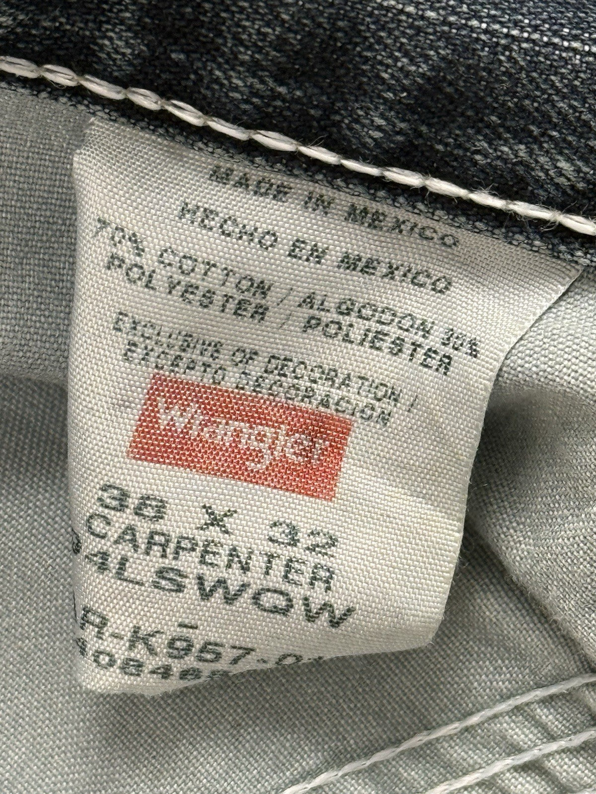 Wrangler Retro Blue Carpenter Denim Jeans 38W 32L