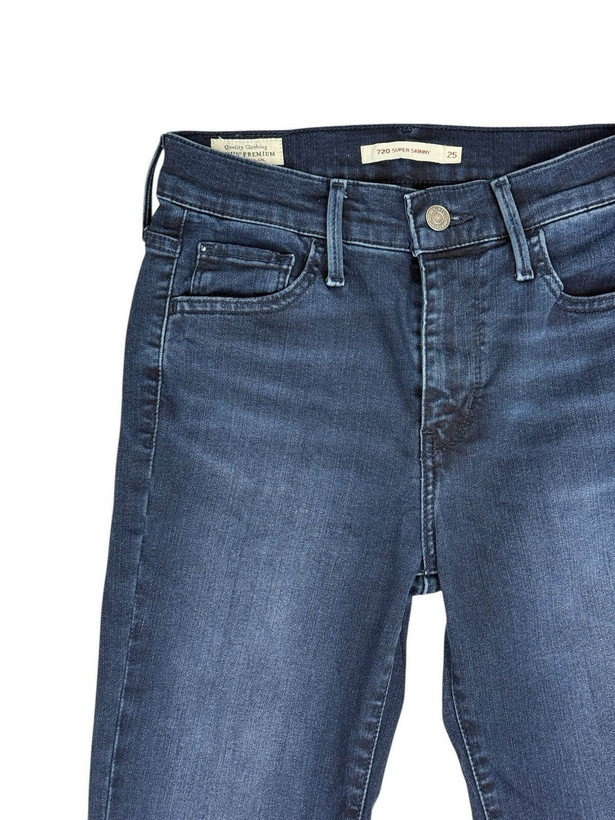 Levi's Blue 720 High Rise Super Skinny Jeans 25W 30L