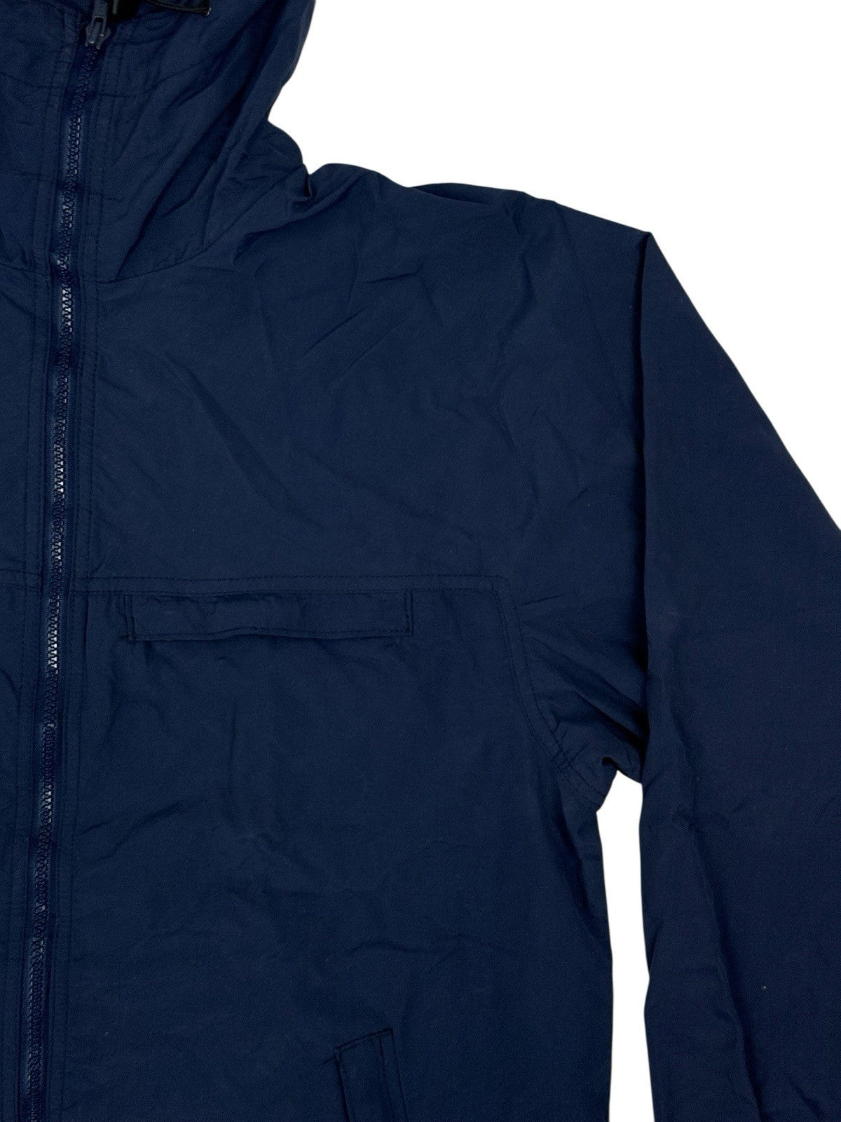LL Bean Blue Vintage Zip Hooded Jacket Medium