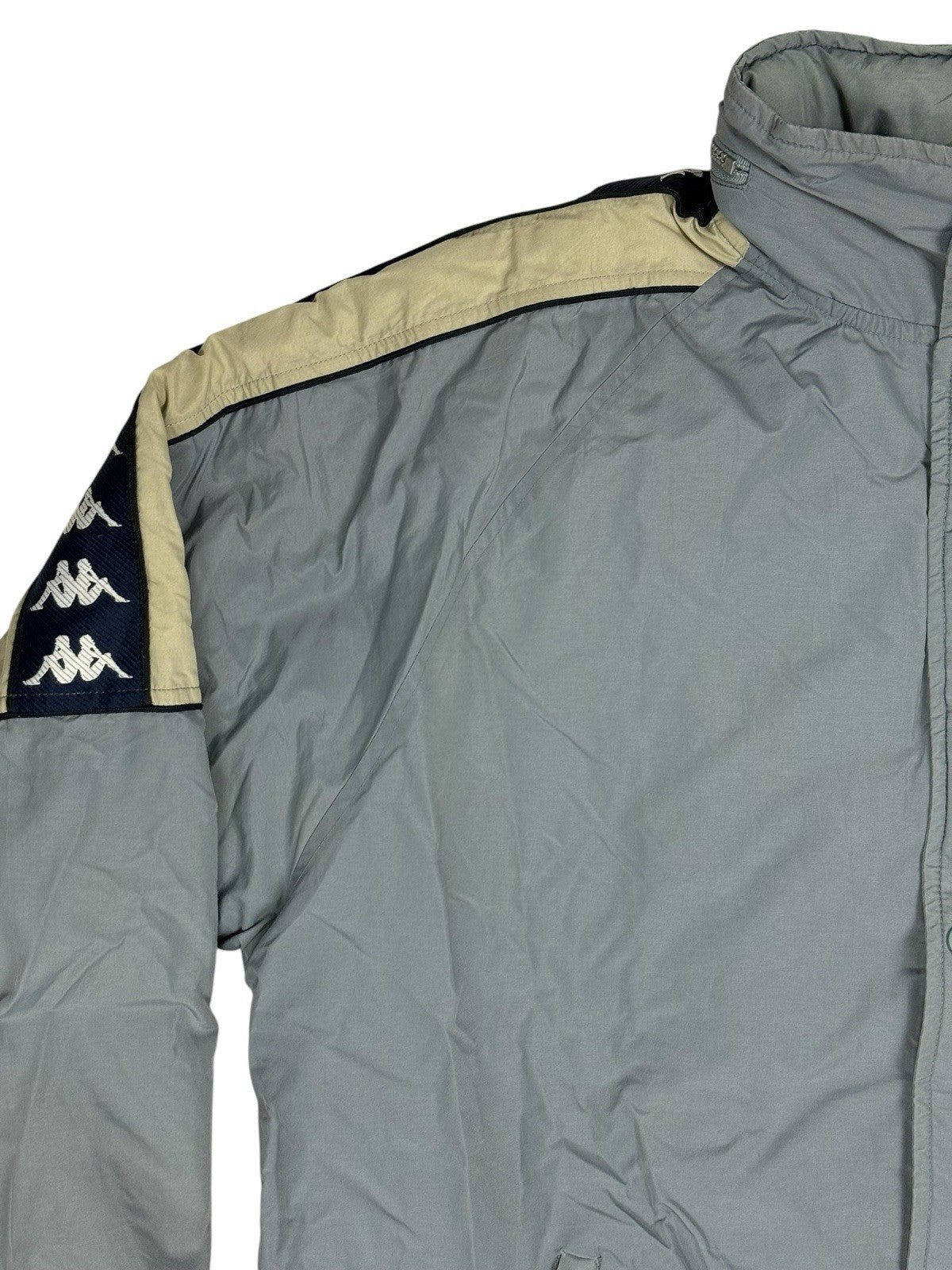 Kappa Blue Retro Padded Zip Jacket Large