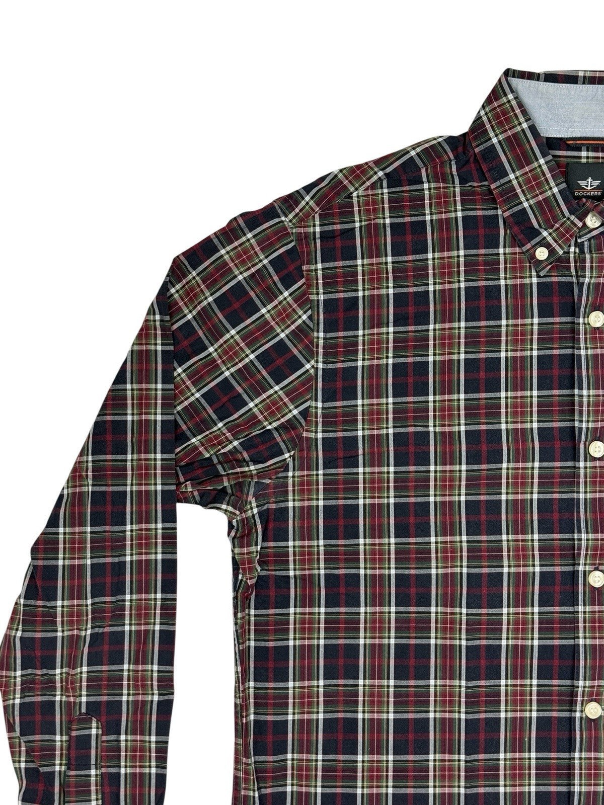Dockers Multicoloured Plaid Cotton Collared Shirt Medium