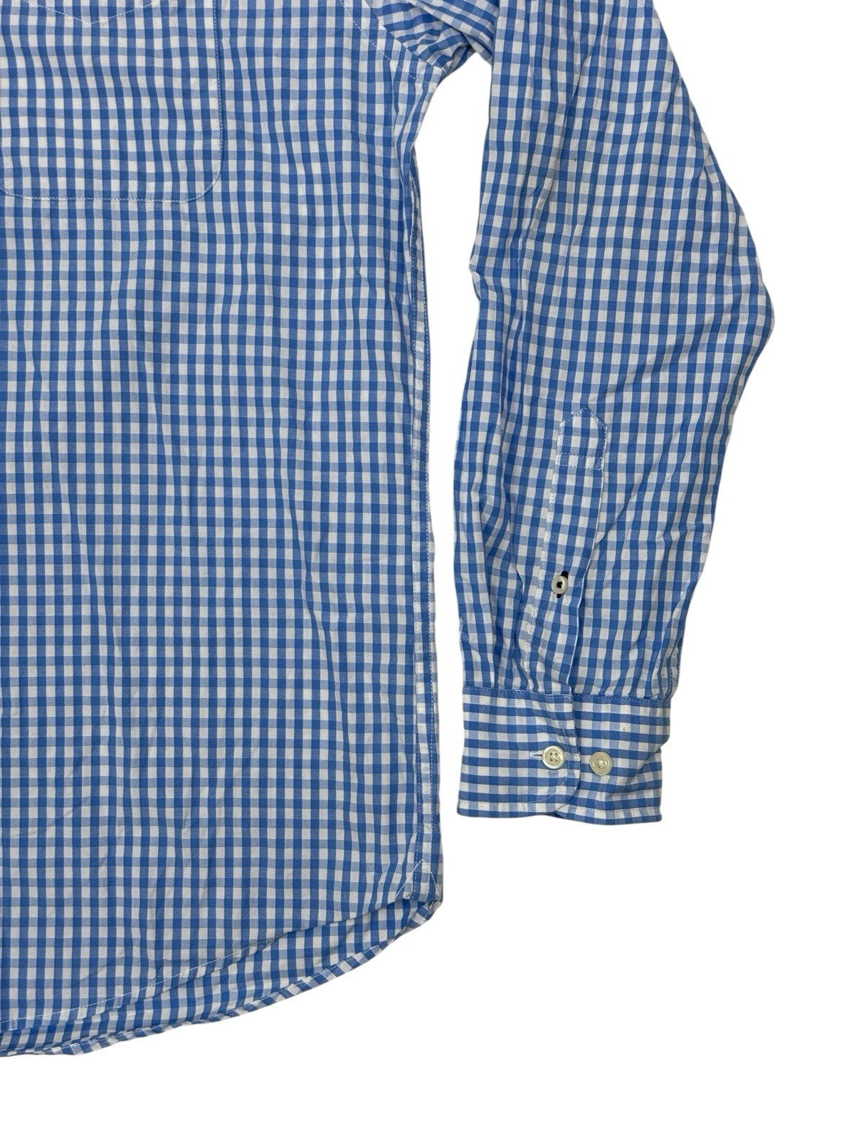 Tommy Hilfiger Blue Check Classic Fit Collared Shirt Large