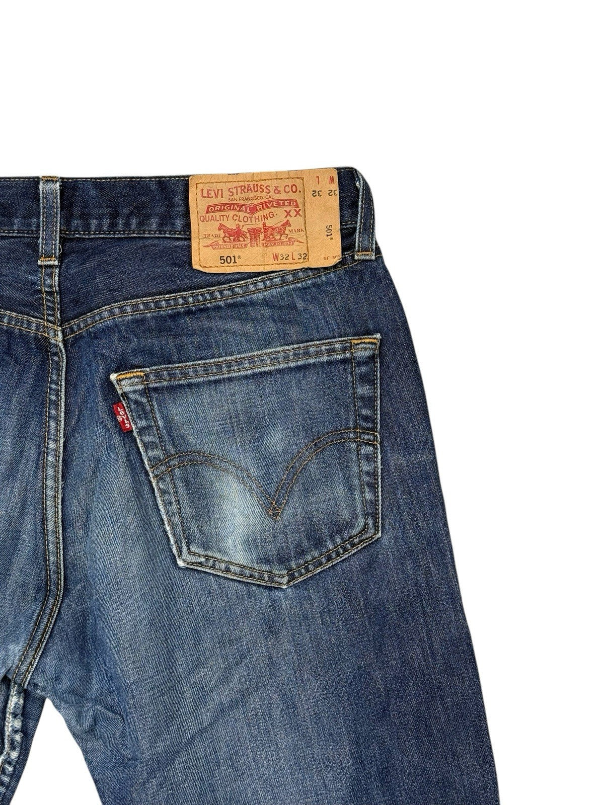 Levi's Blue 501 Jeans 32W 32L