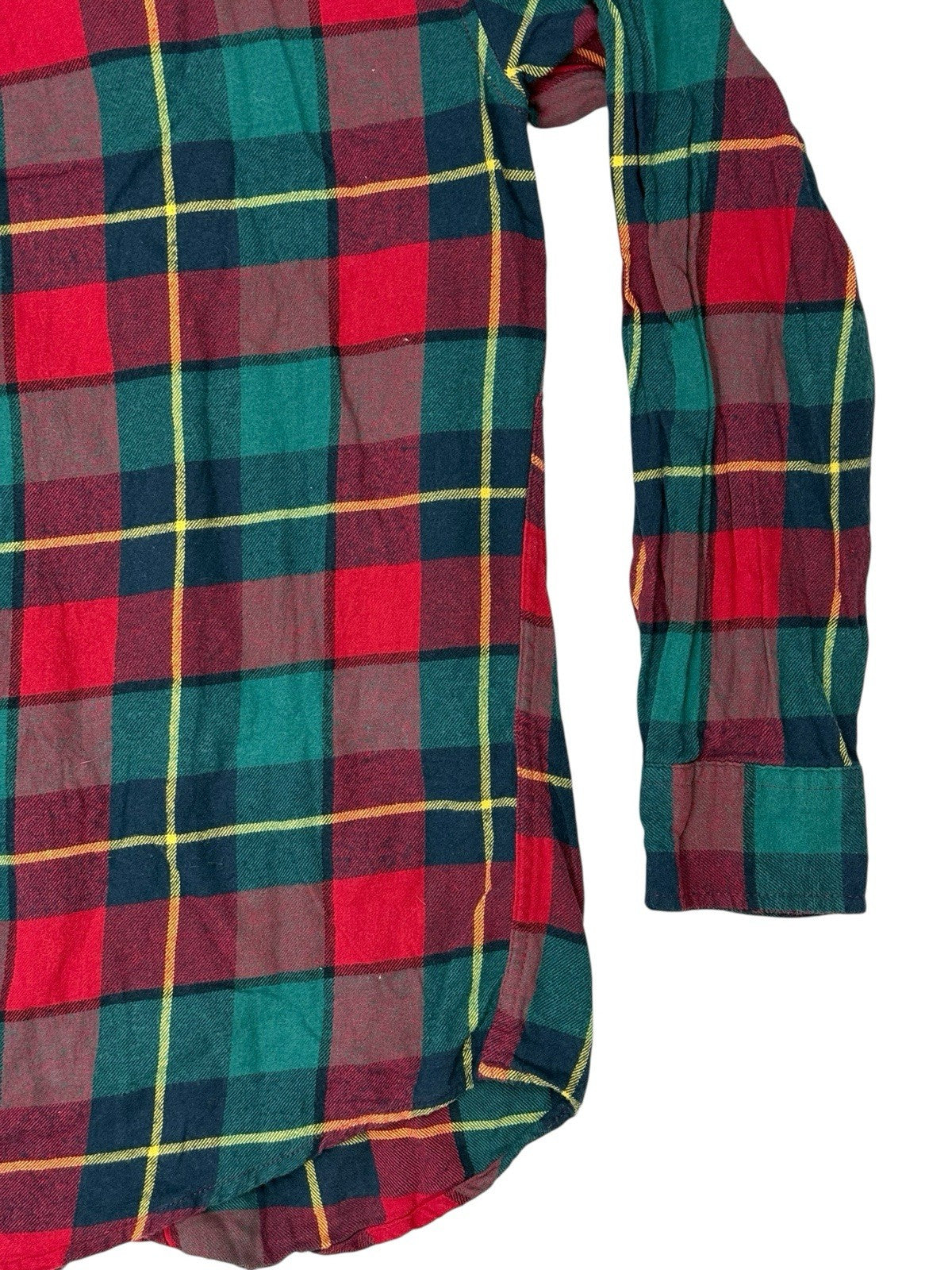 Chaps Multi Brushed Flannel Plaid Shirt Medium