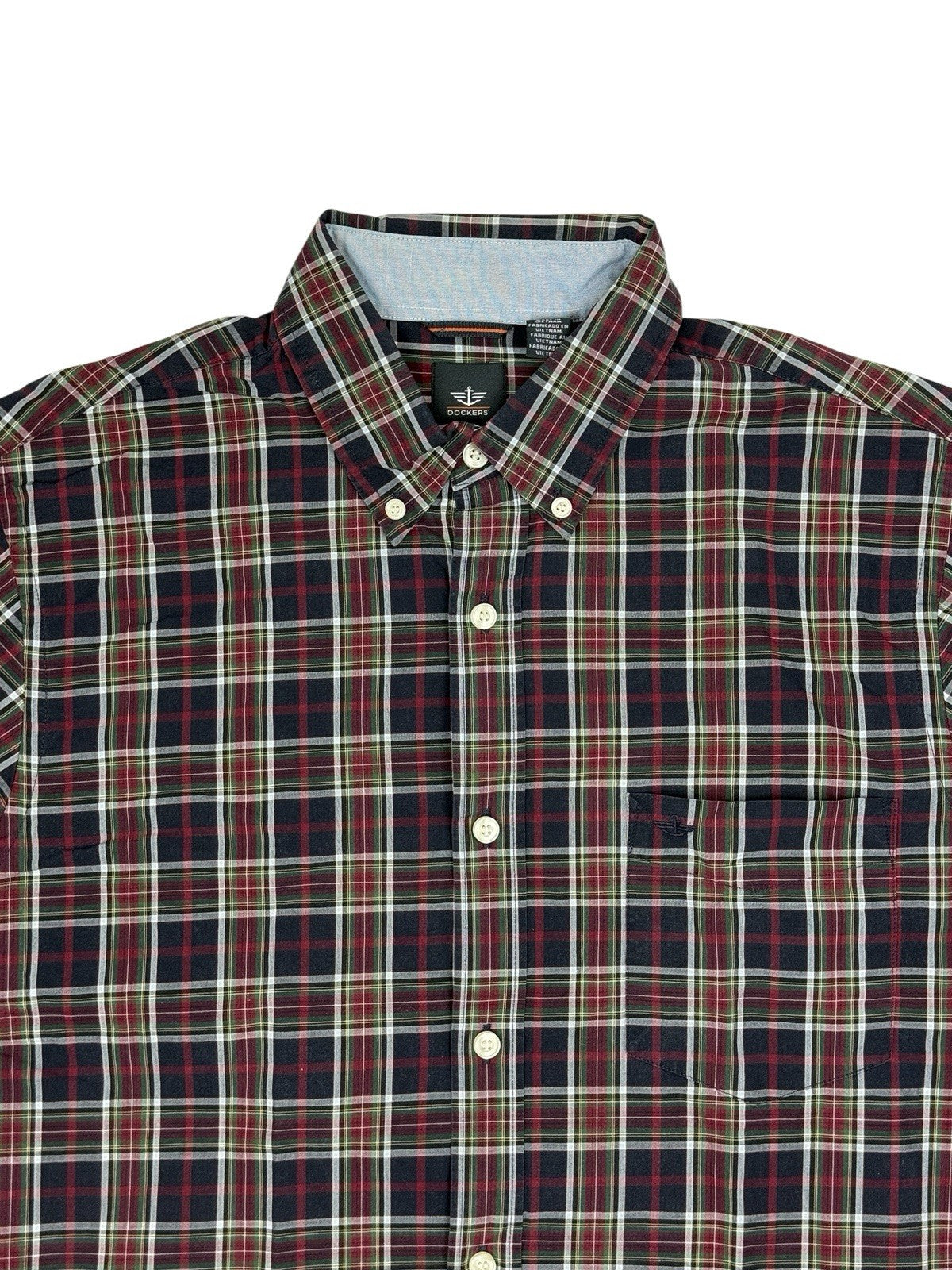 Dockers Multicoloured Plaid Cotton Collared Shirt Medium