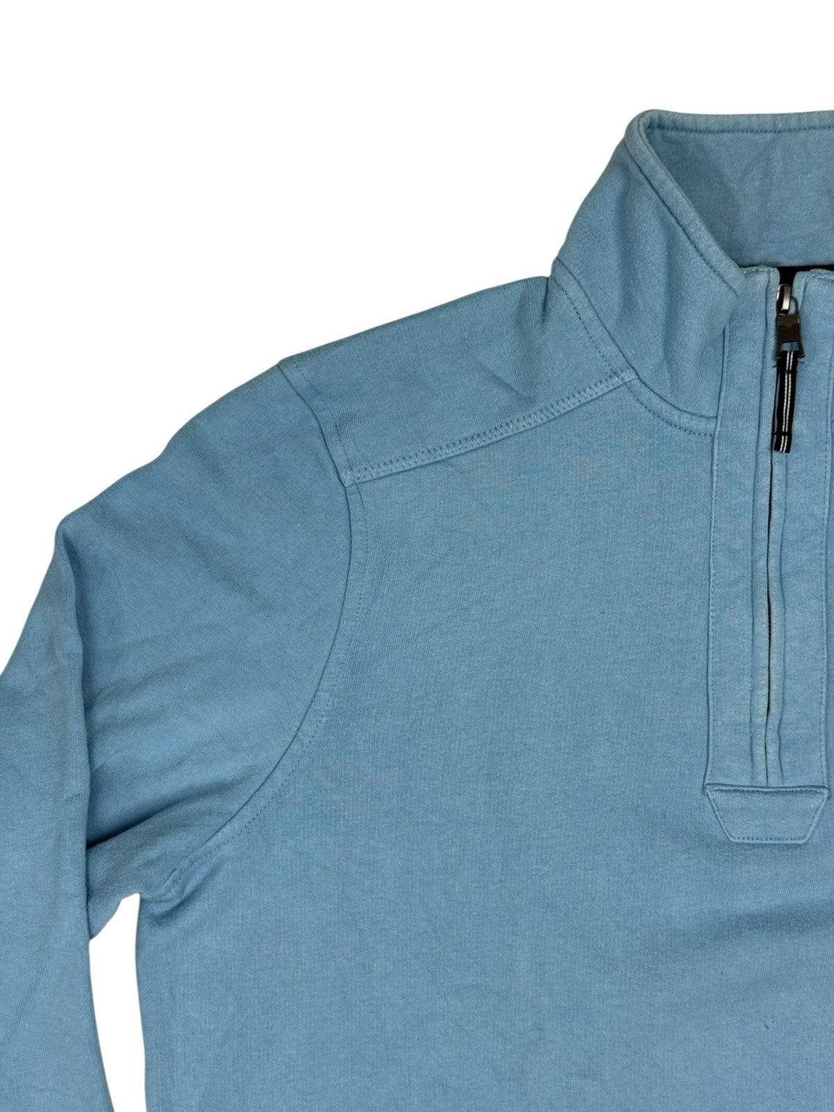 Nautica Light Blue Quarter Zip Embroidered Jumper Medium