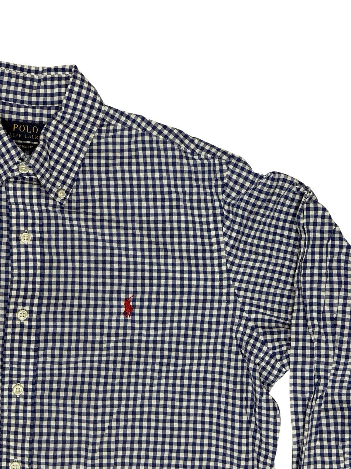 Polo Ralph Lauren Blue Check Shirt Custom Fit Large