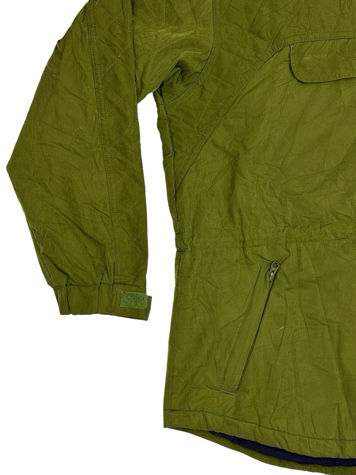 LL Bean Green Vintage Hooded Pullover Jacket Small
