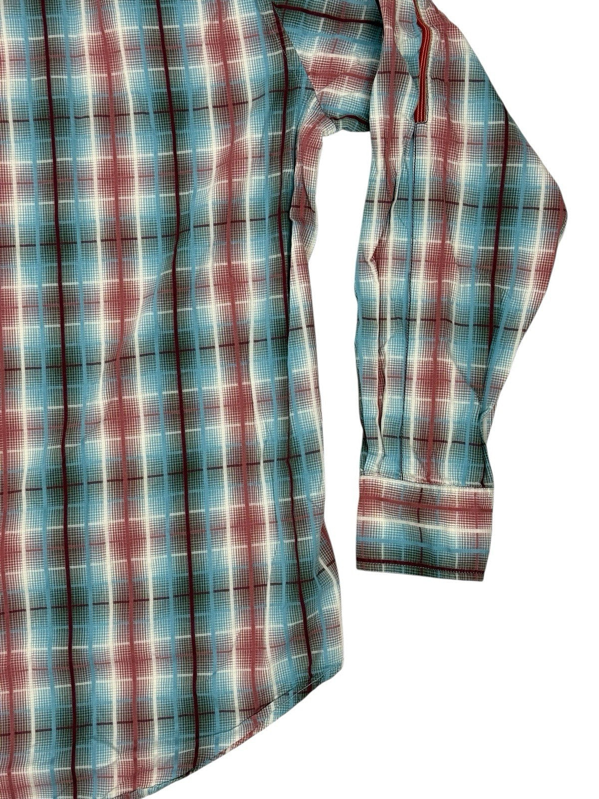 Robert Graham Multi Plaid Cotton Shirt Large