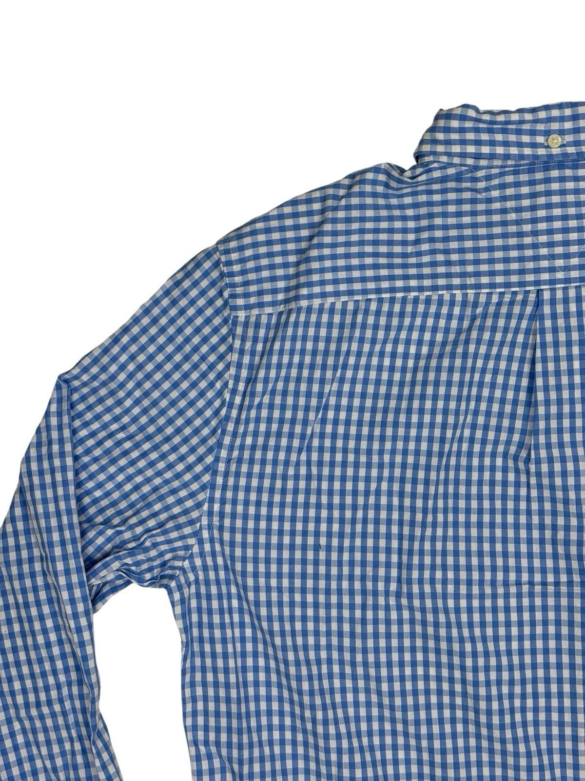 Tommy Hilfiger Blue Check Classic Fit Collared Shirt Large