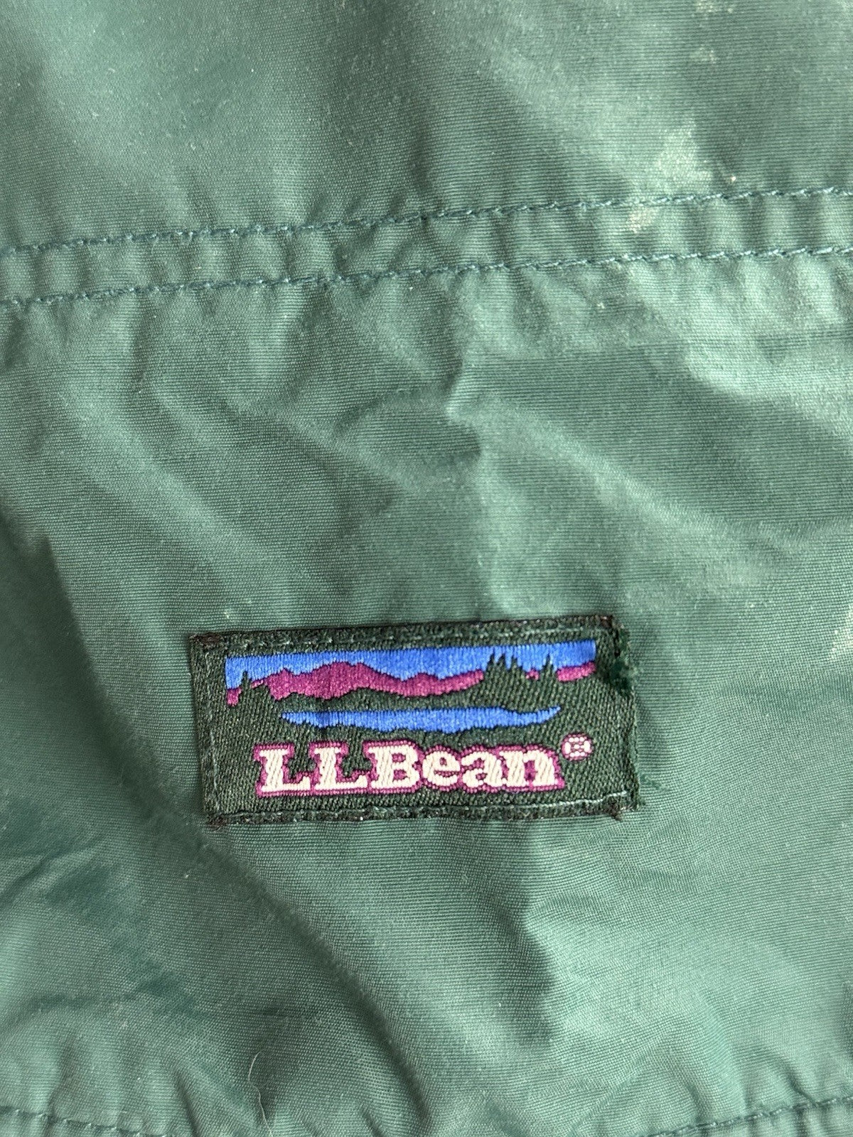 LL Bean Vintage Green Thinsulate Anorak Poncho Large