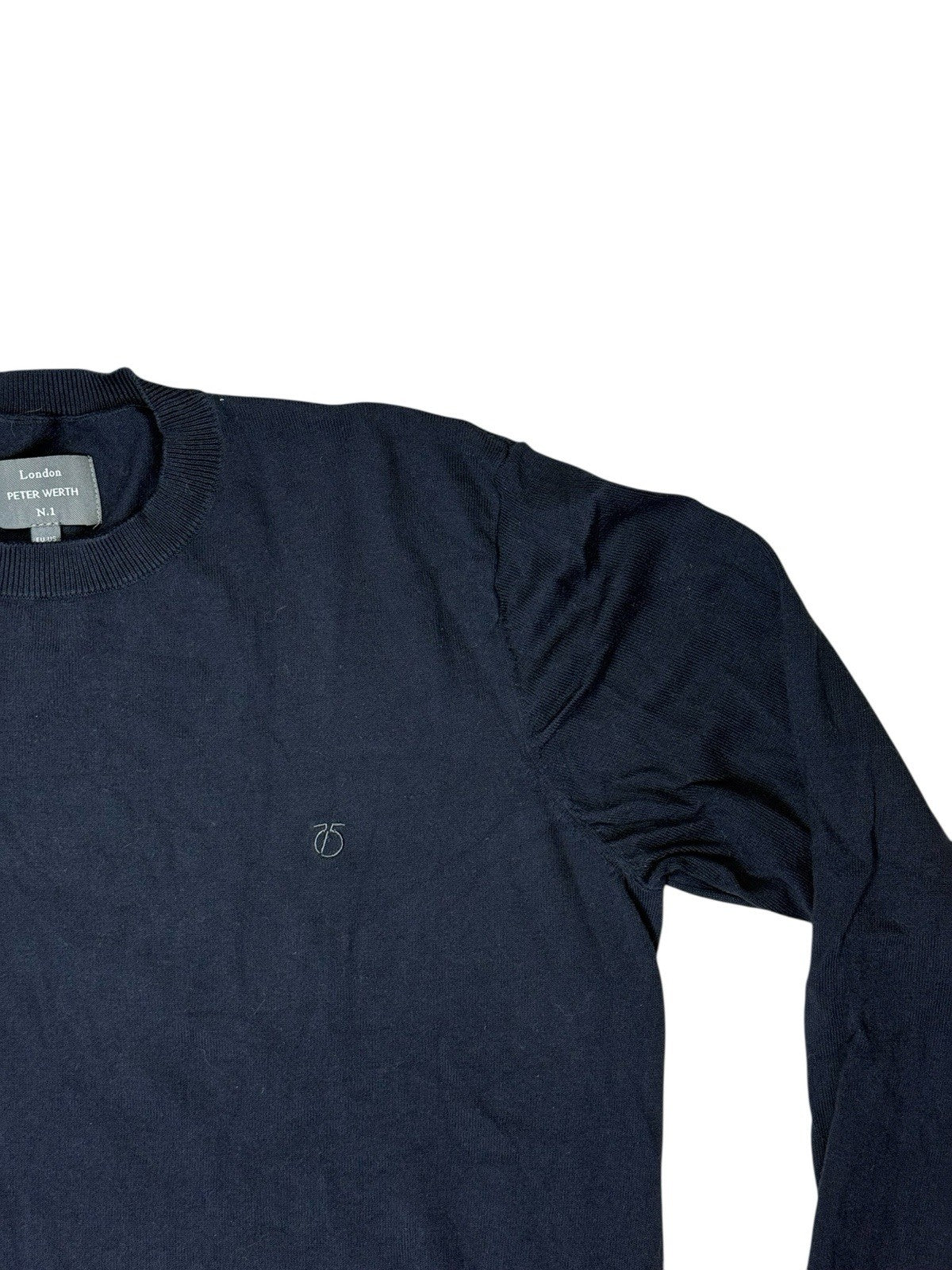 Peter Werth Blue Cotton Bailey Jumper Medium