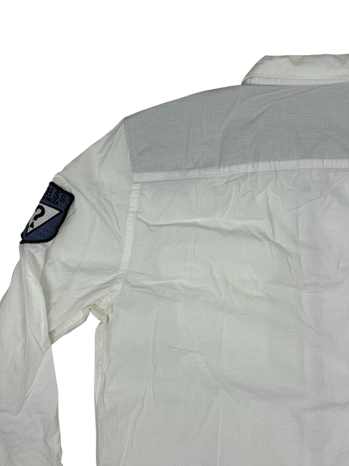 Guess White Regular Fit Collared Shirt Medium