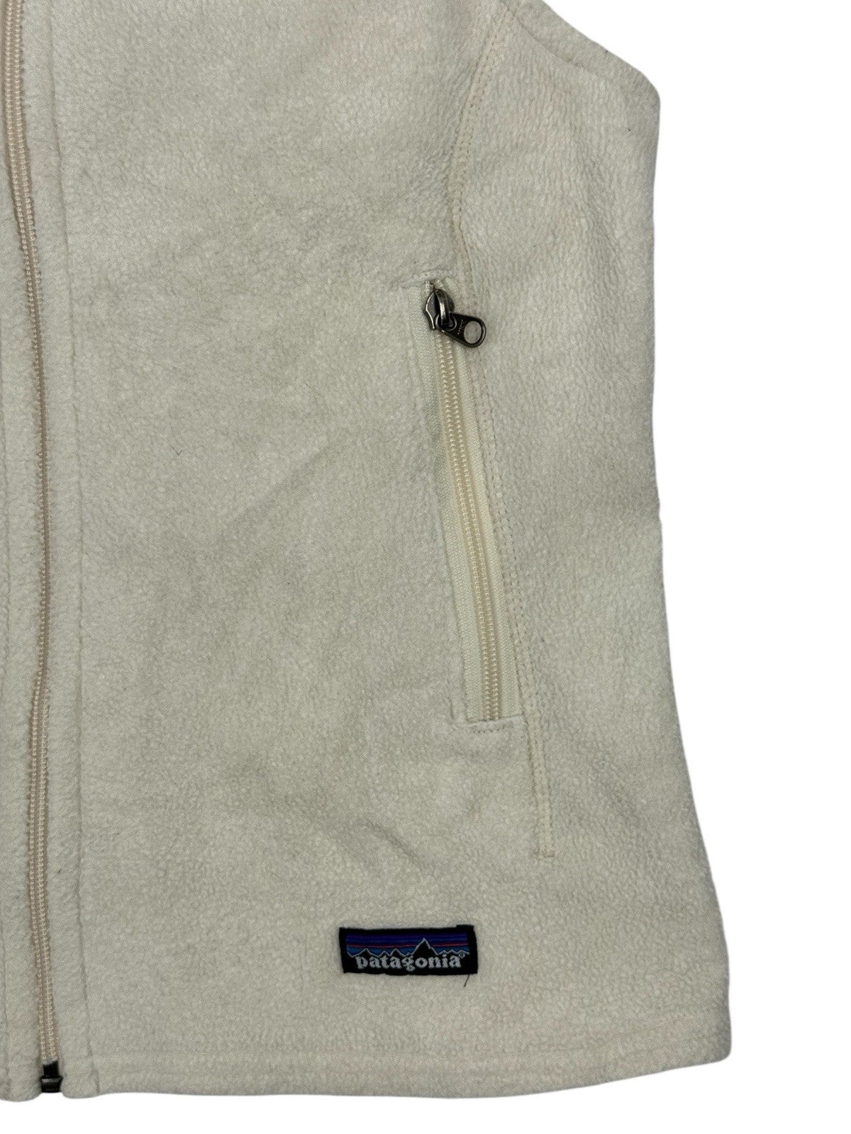Patagonia Cream White Synchilla Gillet Bodywarmer Medium