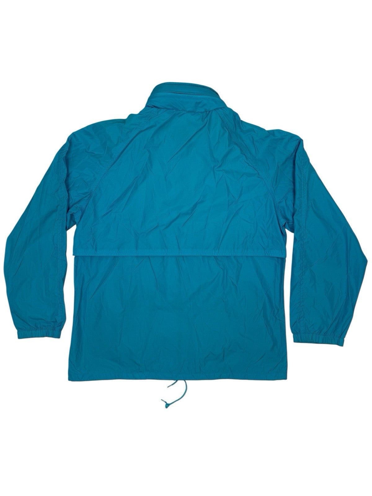 Woolrich Woman Retro Blue Zip Rain Jacket Medium