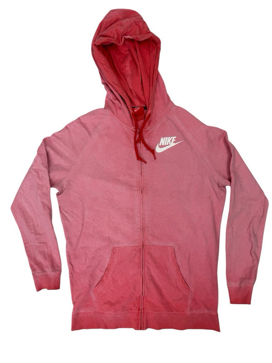 Nike Pink Faded Zip Hoodie Small