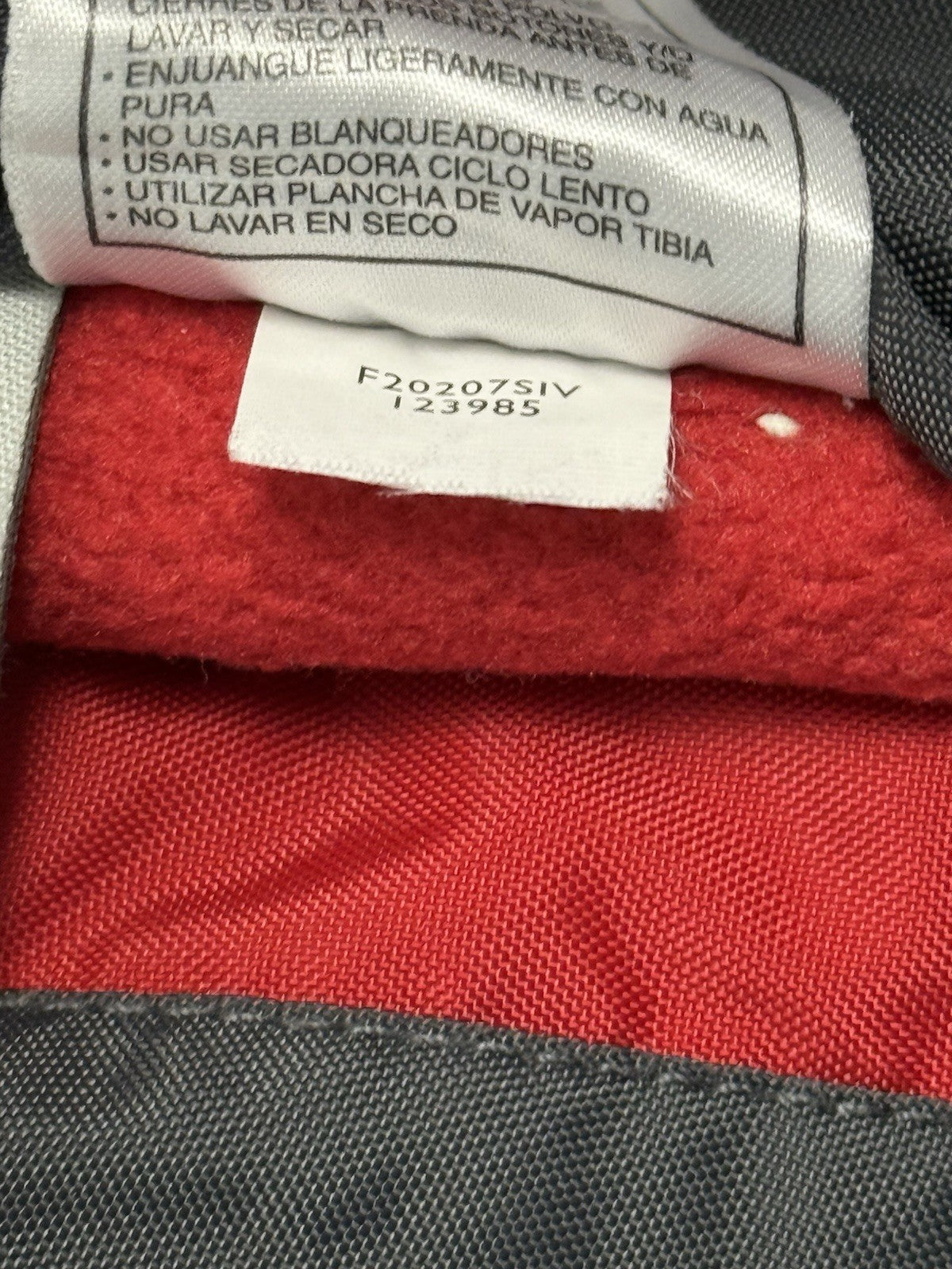 Nike Grey and Red Reversible Heavyweight Fleece Lined Jacket Large