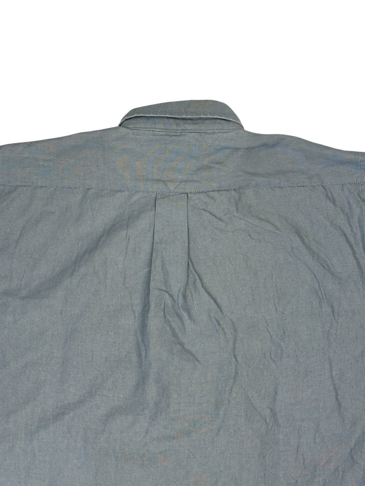 Tommy Hilfiger Retro Blue Collared Shirt Large