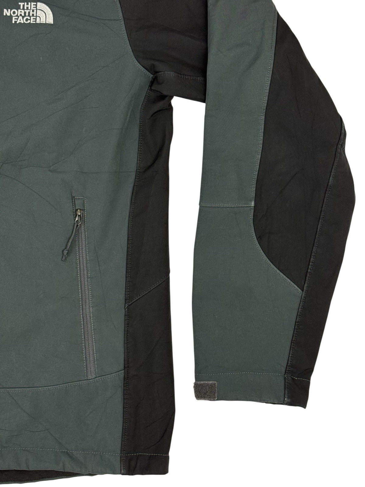 The North Face Grey Zip Softshell Jacket Large