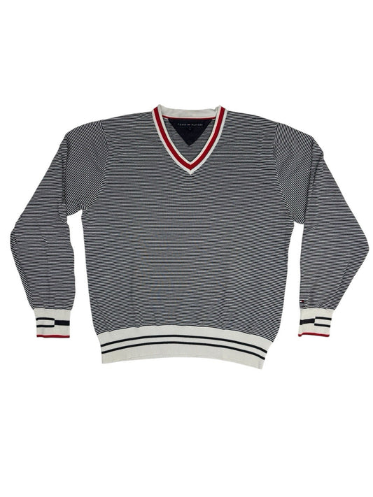 Tommy Hilfiger Retro Blue Striped Jumper XL