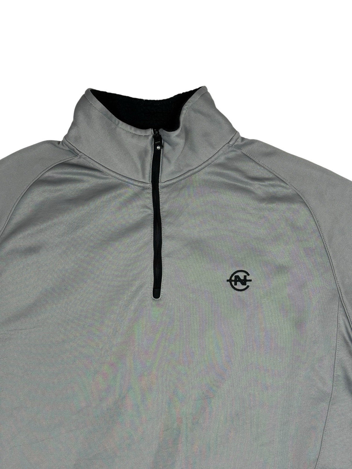 Nautica Competition Grey Quarter Zip Jumper Large