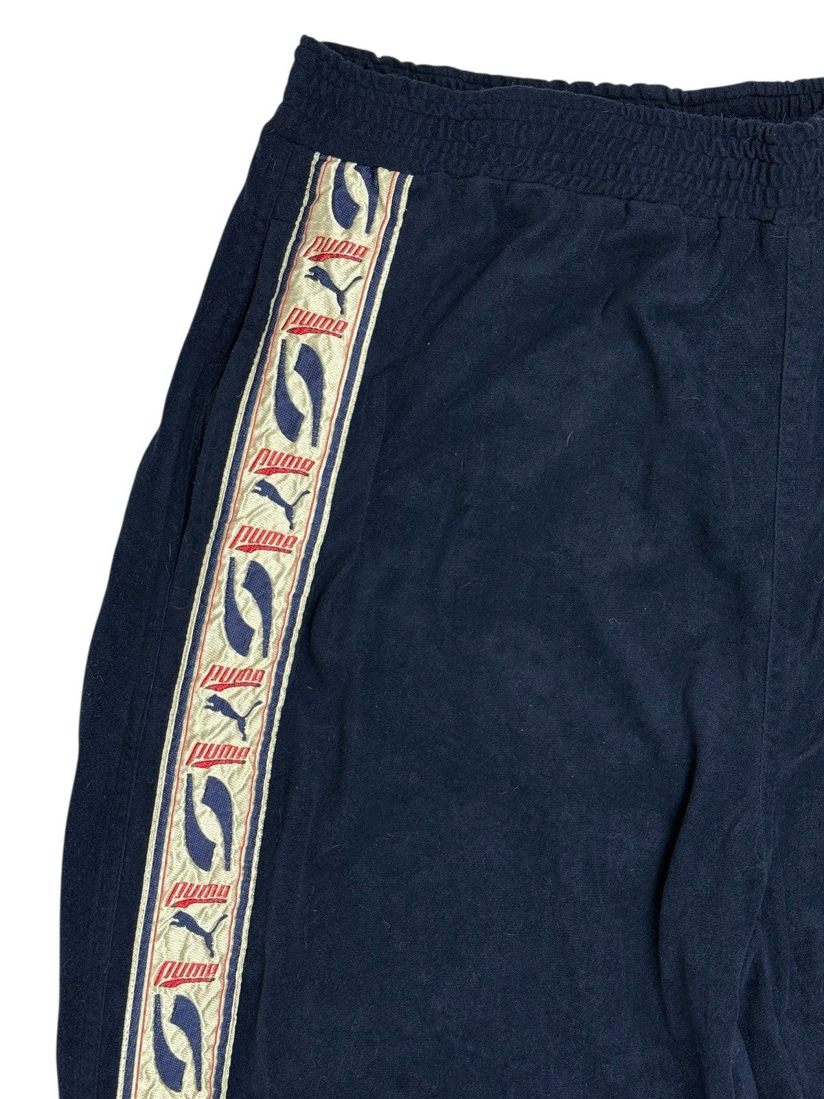 Puma Vintage Blue Velour Tracksuit Bottoms Medium