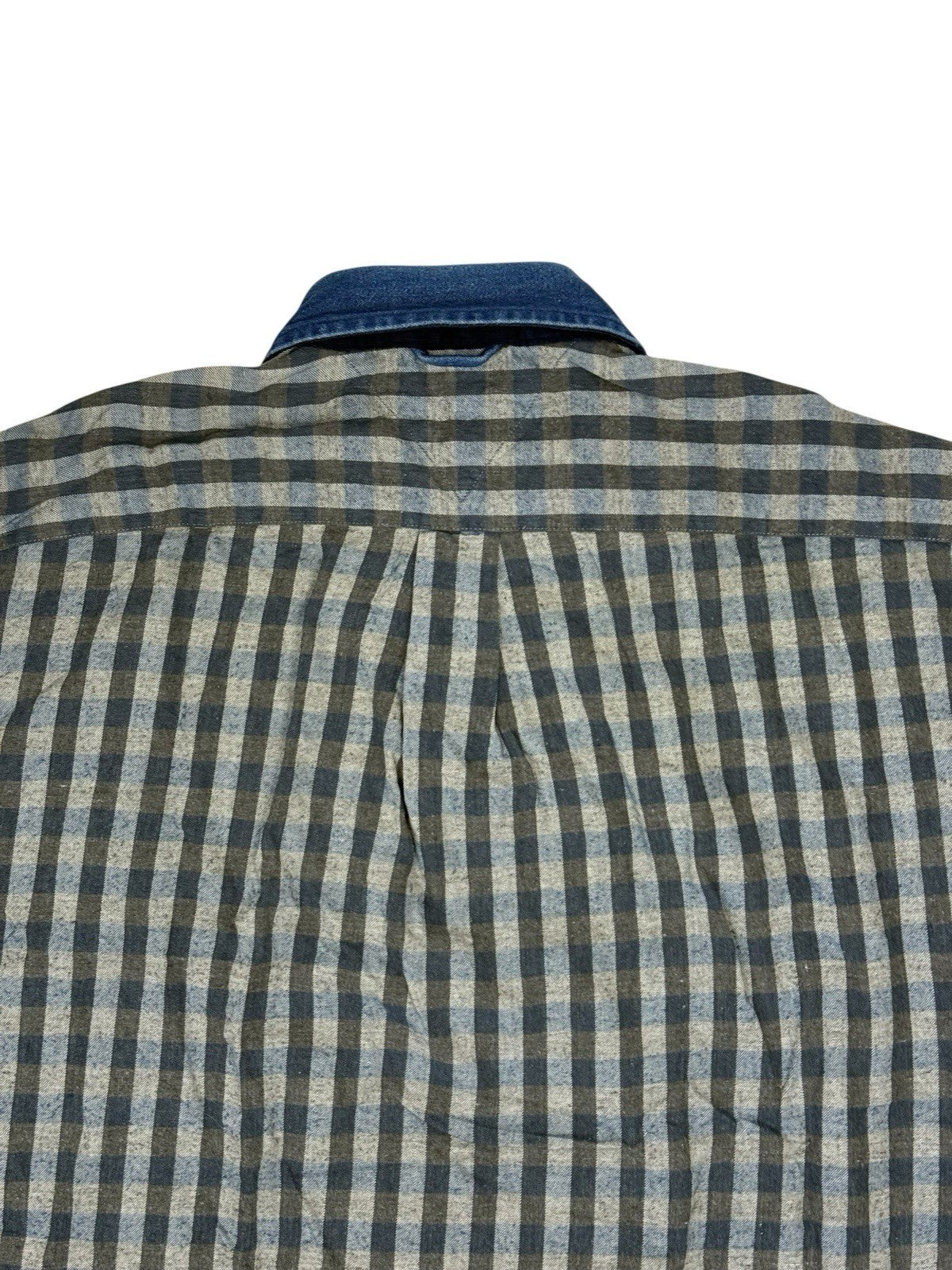 Tommy Hilfiger Blue Check Retro Collared Shirt Large