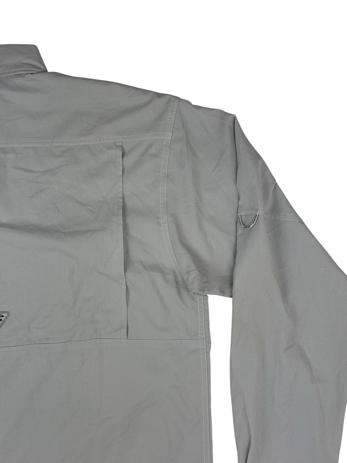 Columbia Grey PFG Polyester Fishing Shirt Large