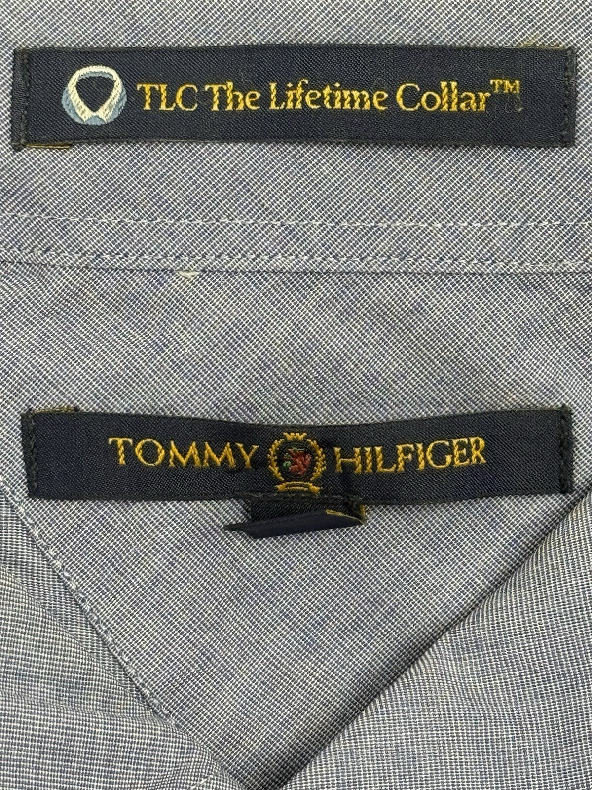 Tommy Hilfiger Blue Collared Shirt XL 17.5" Collar