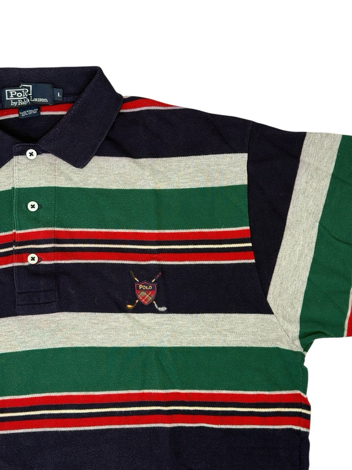 Polo Ralph Lauren Multi Striped Golf Polo Top Large