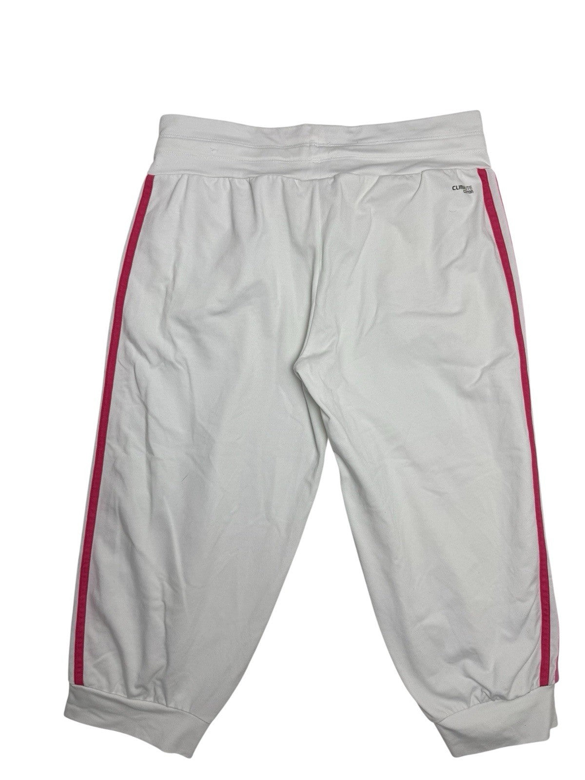 Adidas White Climalite Tracksuit Bottom Joggers Small (Size 8/10) WOMENS