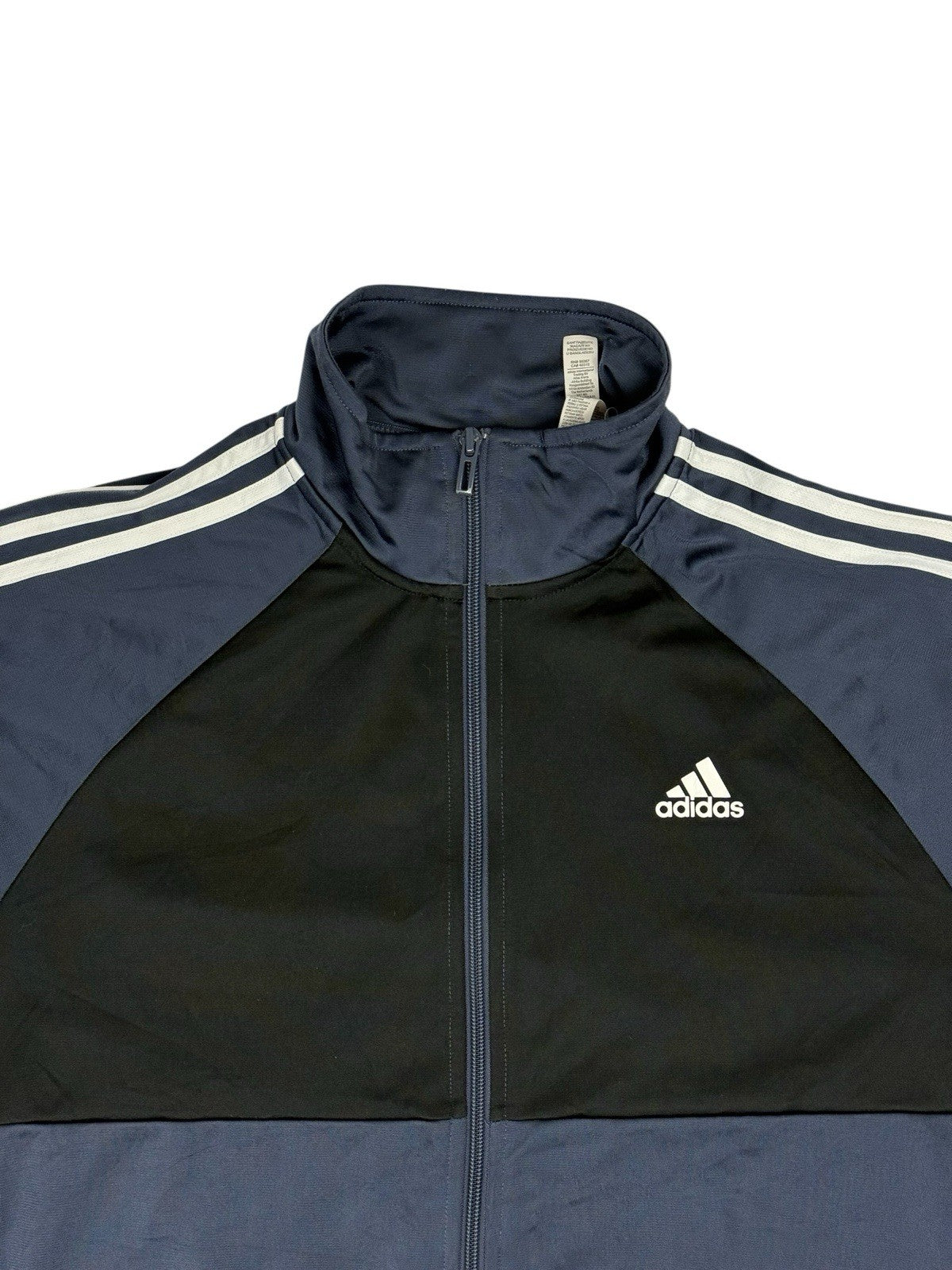 Adidas Blue Polyester Zip Track Jacket Large