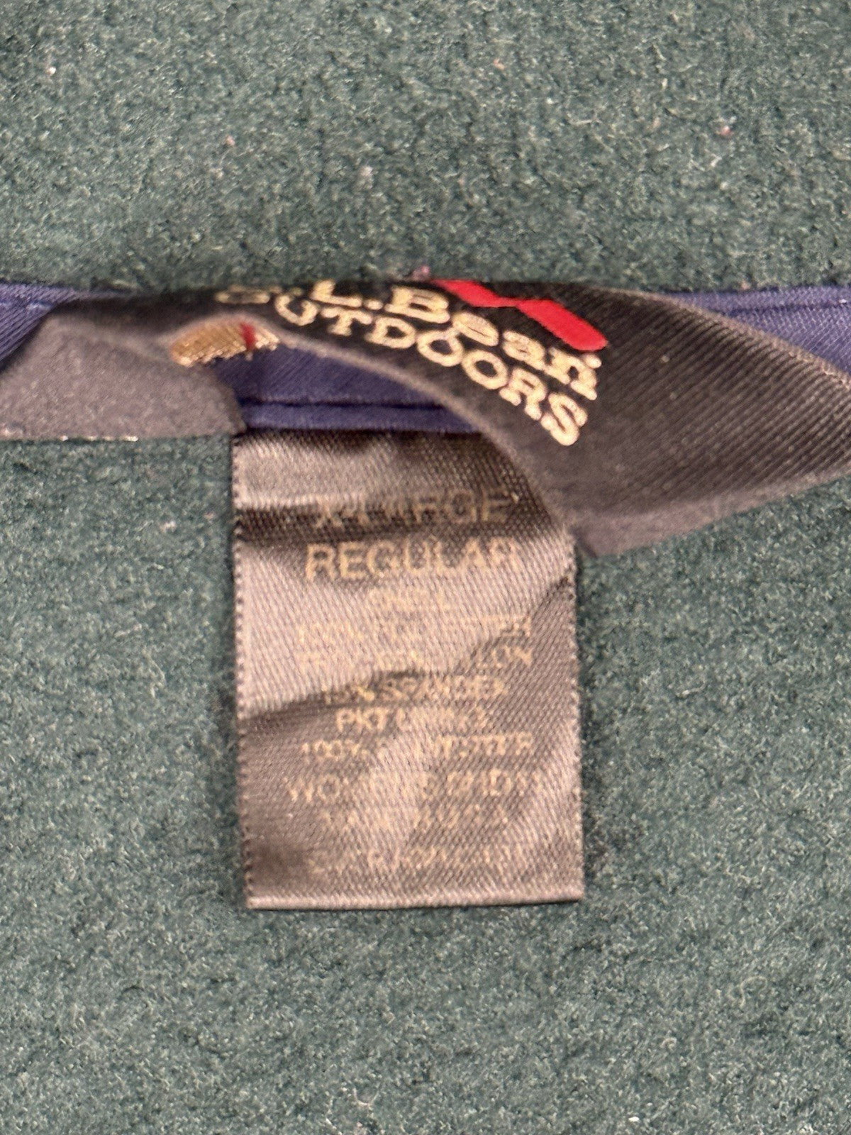 LL Bean Green Micro Pile Fleece Gillet Bodywarmer XL
