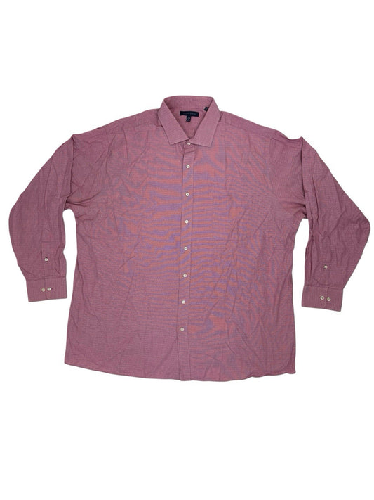 Tommy Hilfiger Pink Long Sleeve Collared Shirt 2XL Tall 19in Collar