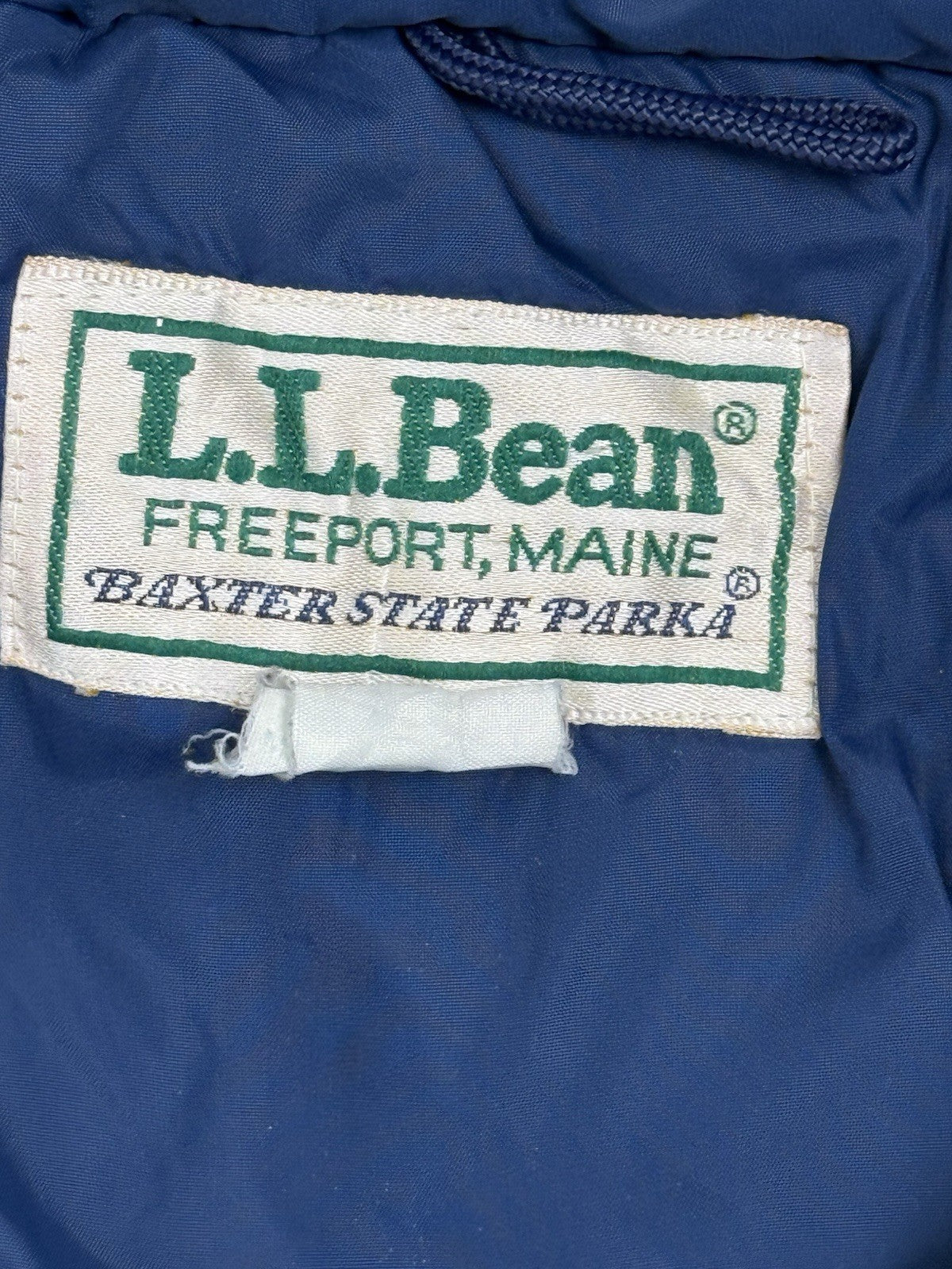 LL Bean Vintage Green Baxter State Parka Zip Jacket Large