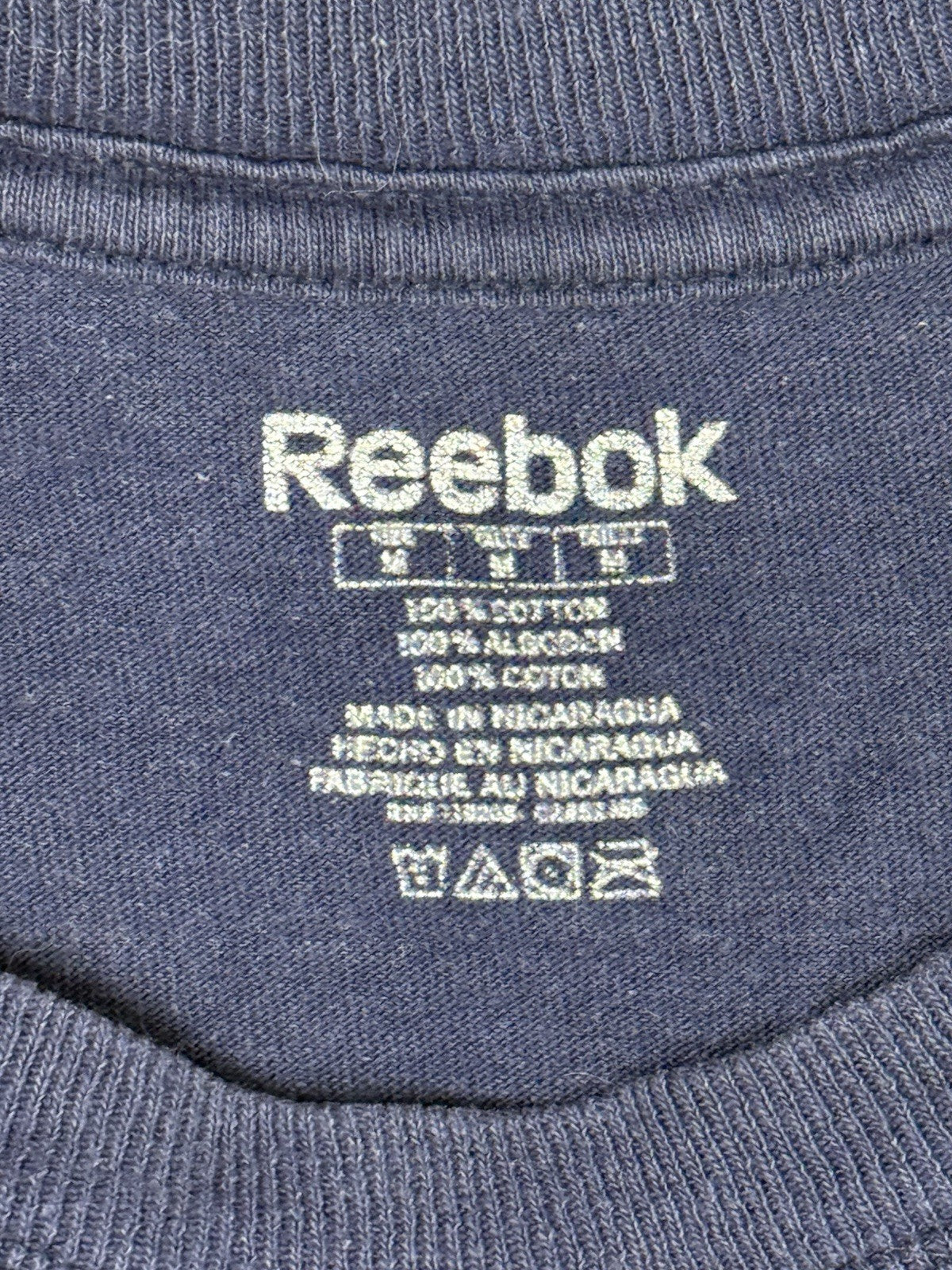 Reebok NFL Denver Broncos Blue Retro Long Sleeve Top Medium